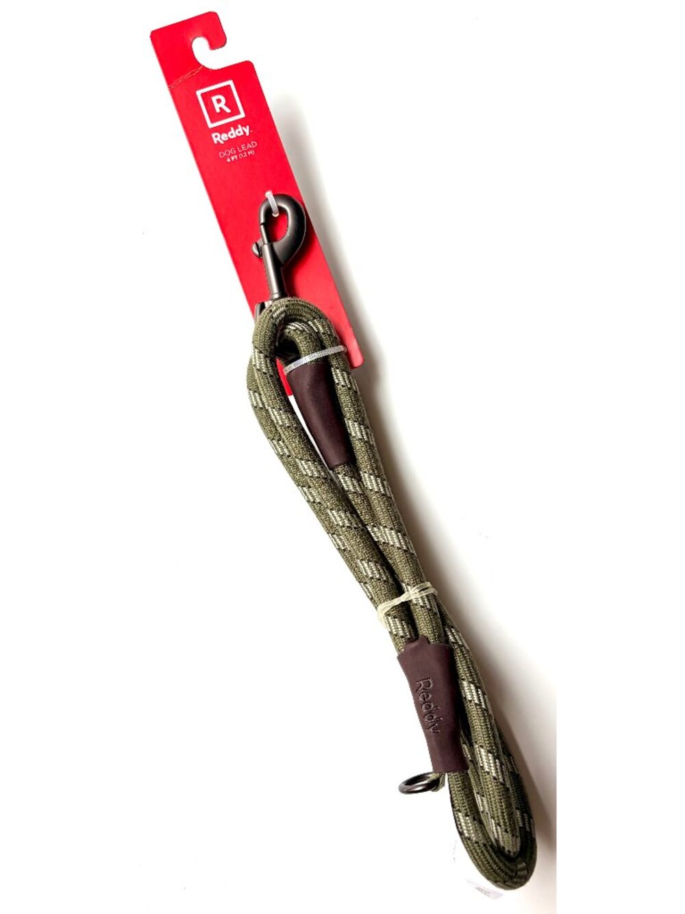 New Reddy Olive Rope Small Dog Leash Lead 4 ft Leather Strong Durable